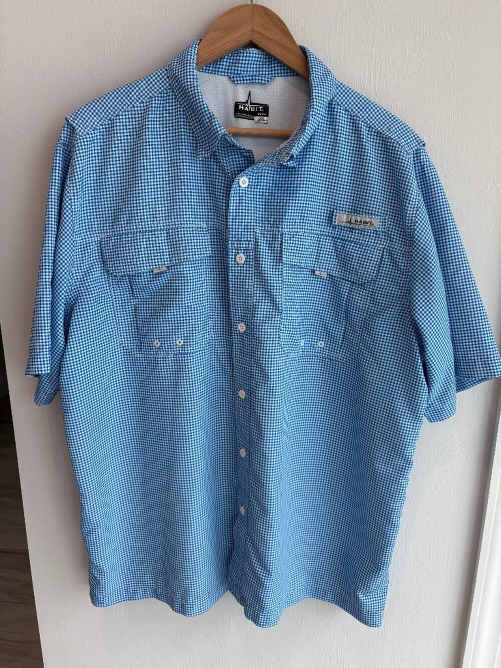 Habit Fishing Shirt Blue Mens Size XL